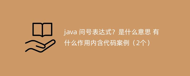 java 问号表达式？