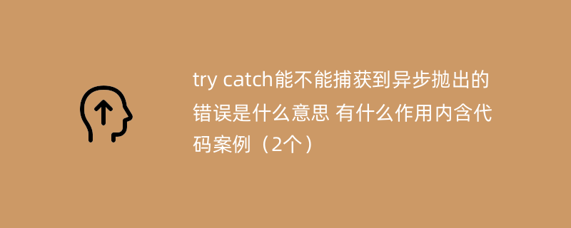 try catch能不能捕获到异步抛出的错误