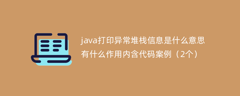 java打印异常堆栈信息