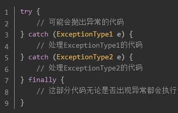 Java中的异常处理：try-catch-finally