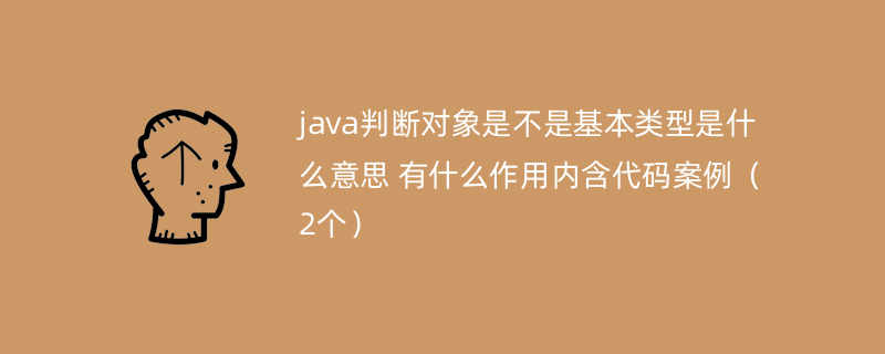 java判断对象是不是基本类型