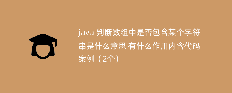 java 判断数组中是否包含某个字符串