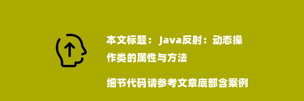  Java反射：动态操作类的属性与方法