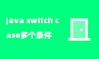 java switch case多个条件