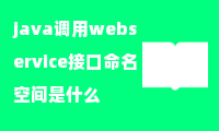 java调用webservice接口命名空间是什么