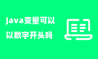 java变量可以以数字开头吗