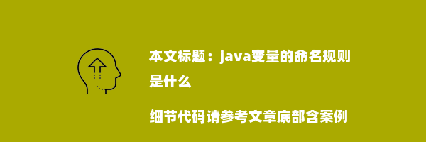 java变量的命名规则是什么