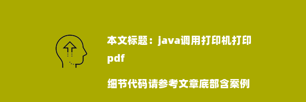 java调用打印机打印pdf