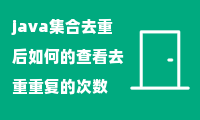 java集合去重后如何的查看去重重复的次数