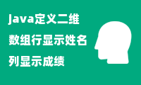 java定义二维数组行显示姓名列显示成绩