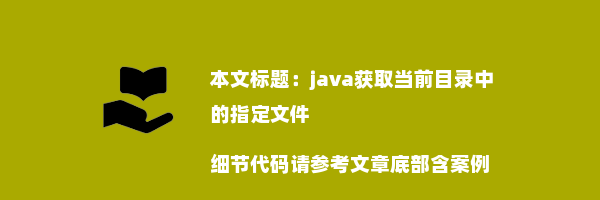 java获取当前目录中的指定文件