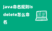 java命名规则isdelete怎么命名