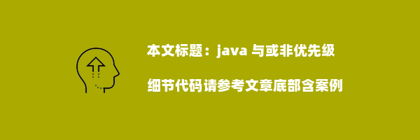 java 与或非优先级