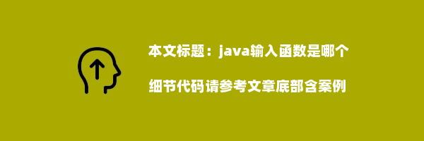 java输入函数是哪个