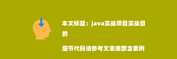 java实战项目实战目的