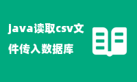 java读取csv文件传入数据库